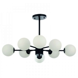 Φωτιστικό Οροφής 5315-8 75x75cm 8xG9 Black-White Inlight Μέταλλο,Γυαλί