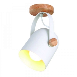 Φωτιστικό Οροφής - Σποτ 6133-1 11,5x22cm 1xΕ27 White Inlight Μέταλλο,Ξύλο