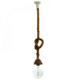 Φωτιστικό Οροφής 4381-1 10x130cm 1xΕ27 White Inlight Σχοινί,Μέταλλο