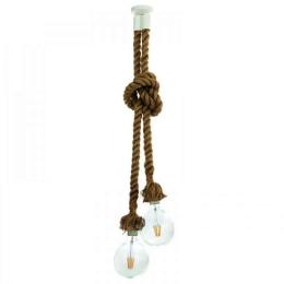Φωτιστικό Οροφής 4381-2 10x160cm 2xΕ27 White Inlight Σχοινί,Μέταλλο