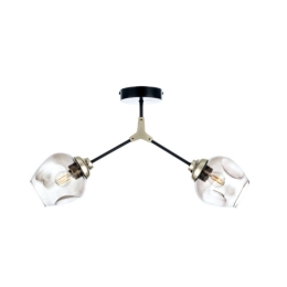 Φωτιστικό Οροφής 6129-2-ΝΜ 55x60cm 2Ε27 Black-Nickel Inlight