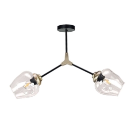 Φωτιστικό Οροφής 6129-2-GL 55x60cm 2Ε27 Black-Gold Inlight