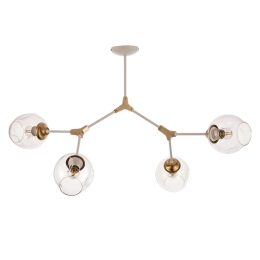 Φωτιστικό Οροφής 6129-4Φ 120x70cm 4xΕ27 White-Gold Inlight