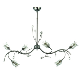 Φωτιστικό Οροφής 5224-6 70x85cm 6xG9 Chrome Inlight