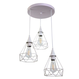 Φωτιστικό Οροφής 4024-3-WH-ROSETTE 30x26cm 3xE27 White Inlight