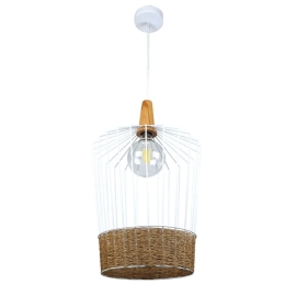Φωτιστικό Οροφής 4026-Α 26x57cm 1xE27 White-Brown Inlight