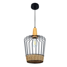 Φωτιστικό Οροφής 4025-Β 17x41cm 1xE27 Black-Brown Inlight