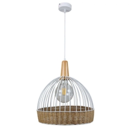 Φωτιστικό Οροφής 4028-Α 35x39cm 1xE27 White-Brown Inlight