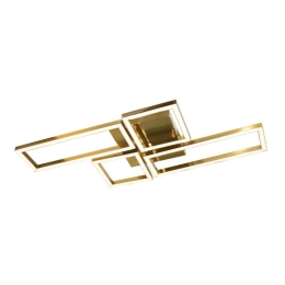 Φωτιστικό Οροφής 6049-GL 95cm Dim Led 4800Lm 60w 3000K/4000K/6000K Gold Inlight