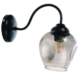 Φωτιστικό Τοίχου - Απλίκα 43392 30x27cm 1xE27 Black-Smoke Inlight