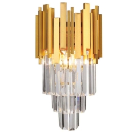 Φωτιστικό Τοίχου - Απλίκα 43035 23x35cm 1xE14 Clear-Gold Inlight