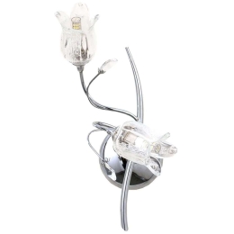 Φωτιστικό Τοίχου - Απλίκα 43221 18x42cm 2xG9 Clear-Chrome Inlight