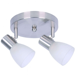 Φωτιστικό Οροφής - Σποτ 9064-2 Φ20cm 2xE14 Matte Nickel-White Inlight