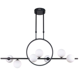 Φωτιστικό Οροφής 6062-BL 100cm 7xG9 14W Black-White Inlight