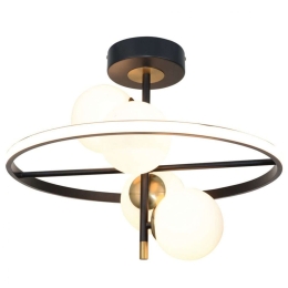 Φωτιστικό Οροφής - Πλαφονιέρα 6063 4xG9 20W Black-Gold Inlight