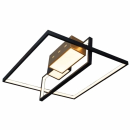 Φωτιστικό Οροφής - Πλαφονιέρα 6046 50x50x20cm Dim Led 5600lm 65W Black-Gold Inlight