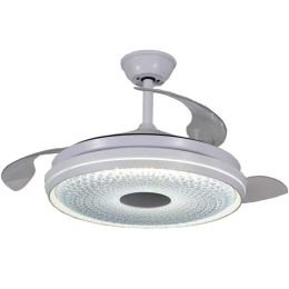 Ανεμιστήρας Οροφής Huron 102000110 Με Φως Led Και Τηλεχειριστήριο Φ105x25cm 36W White Inlight Διάμετρος 105cm