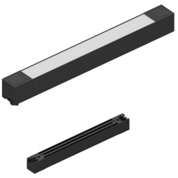Γραμμικό Φωτιστικό Μονοφασικής Ράγας T02602-BL 34,5x3,3x3,3cm Led 1200lm 20W 4000K Black Inlight