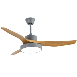 Ανεμιστήρας Ορόφης Nitinat 102000230 Φ132cm Με Φως Led 25W Grey-Natural Itlighting Διάμετρος 132cm