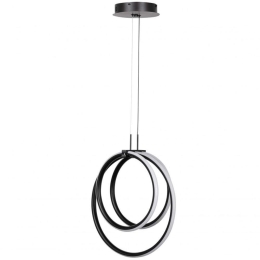 Φωτιστικό Οροφής 6080-BL 38cm Led 3400lm 40W Black Inlight