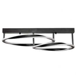 Φωτιστικό Οροφής - Πλαφονιέρα 6078-BL 70x20cm Led 7600lm 90W Black Inlight
