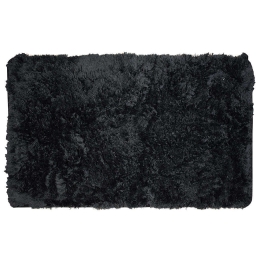 Ταπέτο Μπάνιου Fluffy 02-7409 Μαύρο Estia 50X80cm Πολυέστερ