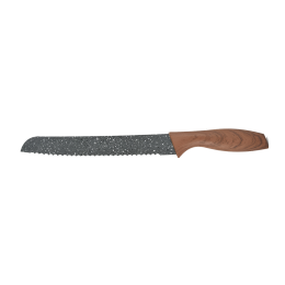 Μαχαίρι Ψωμιού 01-2756 Stone Ανοξείδωτο Ατσάλι Silver-Brown Estia Ανοξείδωτο Ατσάλι