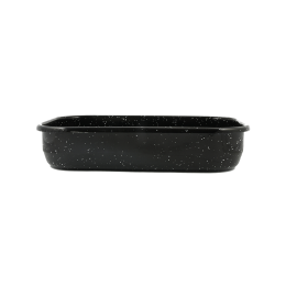 Ταψί Εμαγιέ 01-9106 Ορθογώνιο 37X25X7Cm Μέταλλο Black Estia Αλουμίνιο