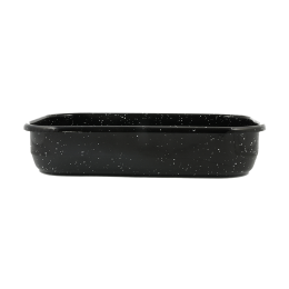 Ταψί Εμαγιέ 01-9113 Ορθογώνιο 41X27X7.5Cm Μέταλλο Black Estia Αλουμίνιο