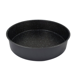 Ταψί Στρογγυλό Αντικολλητικό Magma 01-8482 Φ28cm Black Estia Αλουμίνιο