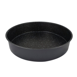 Ταψί Στρογγυλό Αντικολλητικό Magma 01-7218 Φ32cm Black Estia Αλουμίνιο