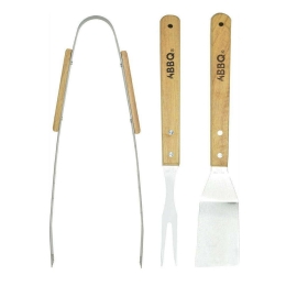 Εργαλεία Barbeque (Σετ 3Τμχ) 05-9496 Natural-Silver Estia Ανοξείδωτο Ατσάλι