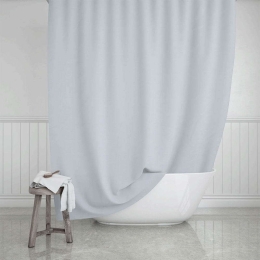 Κουρτίνα Μπάνιου 02-11307 180x200cm Grey Estia 180Πx200Υ Πολυέστερ