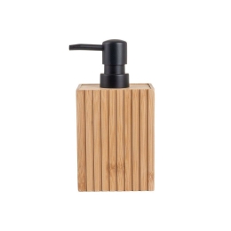 Δοχείο Κρεμοσάπουνου Τετράγωνο Essentials 02-13080 8,2x7,5x17,5cm Natural-Black Estia Bamboo