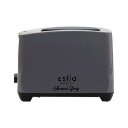 Φρυγανιέρα 2 Θέσεων Aroma 06-12243 750W 25x14x17,1cm Grey Estia