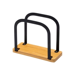 Χαρτοπετσετοθήκη Bamboo Essentials 01-13172 15x6x12,5cm Black-Natural Estia Μέταλλο,Bamboo
