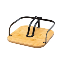 Χαρτοπετσετοθήκη Τετράγωνη Bamboo Essentials 01-13202 20x20x7cm Black-Natural Estia Μέταλλο,Bamboo