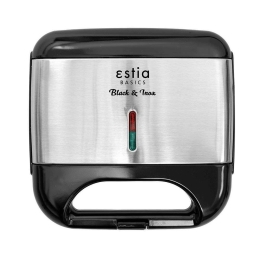 Τοστιέρα 2 Θέσεων 06-12175 800W Black-Inox Estia