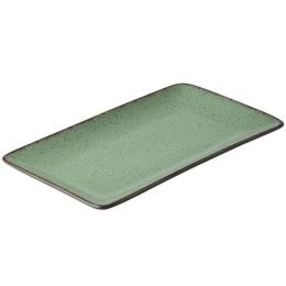 Πιατέλα Ορθογώνια Terra 07-15589 21x10,5cm Green Estia Πορσελάνη