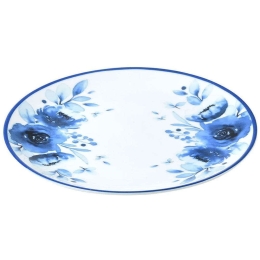 Πιάτο Ρηχό Blue Rose 07-16111 20cm White-Blue Estia Πορσελάνη