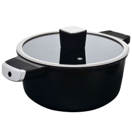 Κατσαρόλα Αντικολλητική Nordic 01-16579 28cm Black Estia 28cm Αλουμίνιο