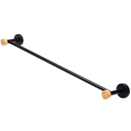 Κρεμάστρα Πετσέτας Bamboo Essentials 02-14803 9x65,4x5,2cm Black Estia Μέταλλο,Bamboo