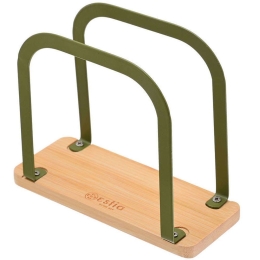 Χαρτοπετσετοθήκη Bamboo Essentials 01-14117 15x6x12,5cm Olive-Natural Estia Μέταλλο,Bamboo