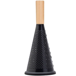 Τρίφτης Τυριού Bamboo Essentials 01-14667 12,2x12,2x28cm Natural-Black Estia Ατσάλι,Bamboo