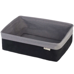 Καλάθι Αποθήκευσης Fjord 02-19495 30x20x10cm Black-Grey Estia Πολυέστερ