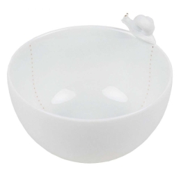 Διακοσμητικό Μπωλ Slug LBTRD0015518 9x5,5cm White-Gold Raeder Πορσελάνη