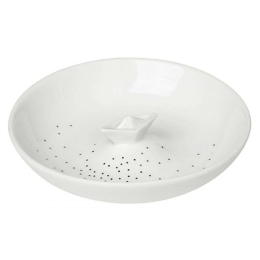 Διακοσμητικό Μπωλ Boat LBTRD0013595 Φ9,5x3,5cm White-Gold Raeder Πορσελάνη,Γυαλί