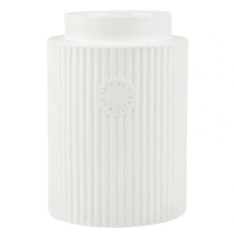 Βάζο No Rain No Flowers LBTRD0016491 Φ15x22cm White Raeder Πορσελάνη,Γυαλί
