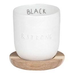 Κούπα Σε Βάση Black & Strong LBTRD0016517 5,5x6cm 100ml Multi Raeder Ξύλο,Πορσελάνη