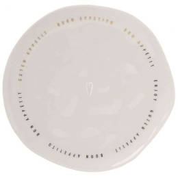 Πιάτο Bon Apetit LBTRD0011368 Φ22cm White-Gold Raeder Πορσελάνη